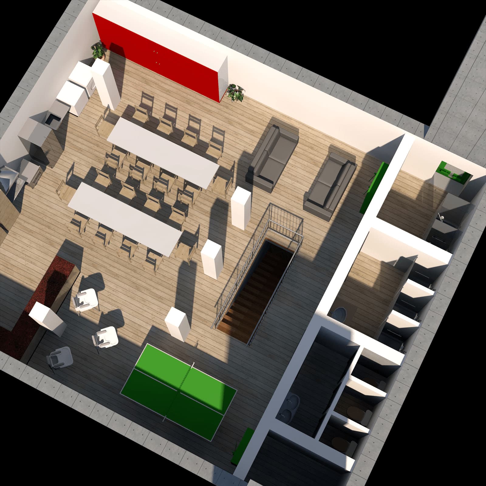 Espace de vie d'un bunker